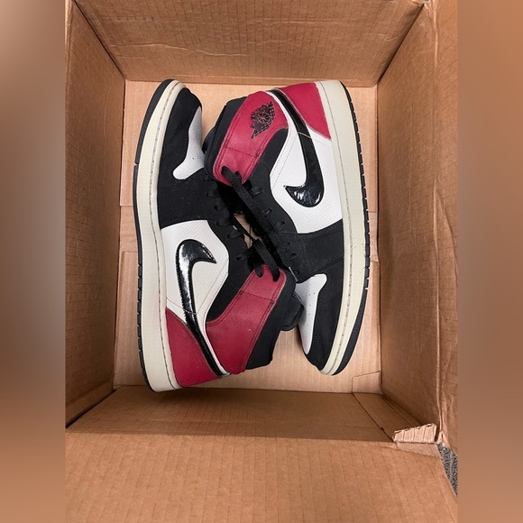 NIKE Air Jordan 1 Mid "Camo to Black Toe" Men's Size 13 USED - Picture 1 of 11